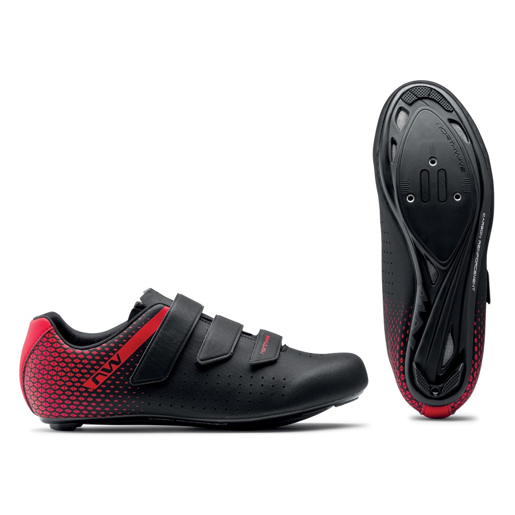 Sapatilhas Ciclismo Northwave CORE 2 Preto-Vermelha