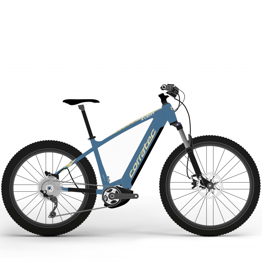 Bicicleta El�ctrica Corratec E-Power X-Vert CX7 LTD Gent Azul-Gris