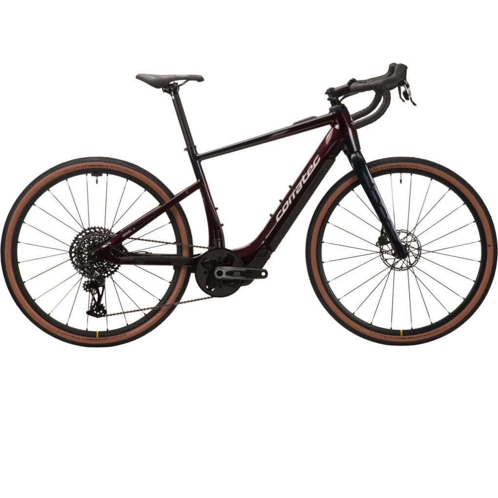 Bicicleta Corratec E-GRAVEL SX Rojo-Azul-Plata