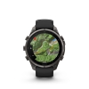 Garmin Fenix 9 Pro � inReach, 47mm Amoled Titanio revesti. de DLC gris carbon correa silicona negro