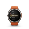 Garmiin Fenix 9 Pro � inReach, 51mm Amoled Titanio correa silicona naranja/naranja claro