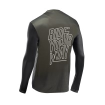 MAILLOT NORTHWAVE M/L SHARP NEGRO-VERDE FOREST 2023-24