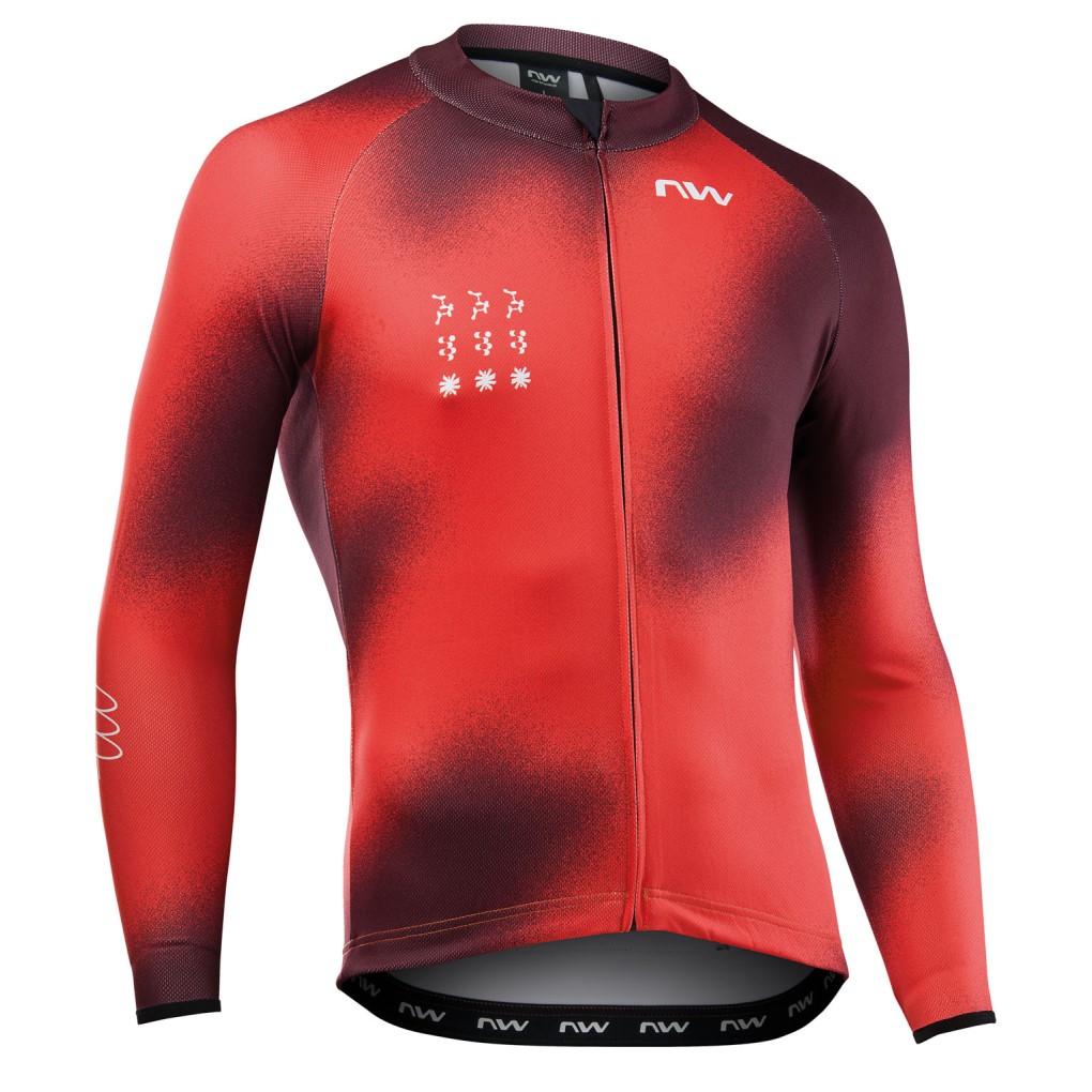 Maillot m/l Northwave BLADE Rojo Lava-Burdeos