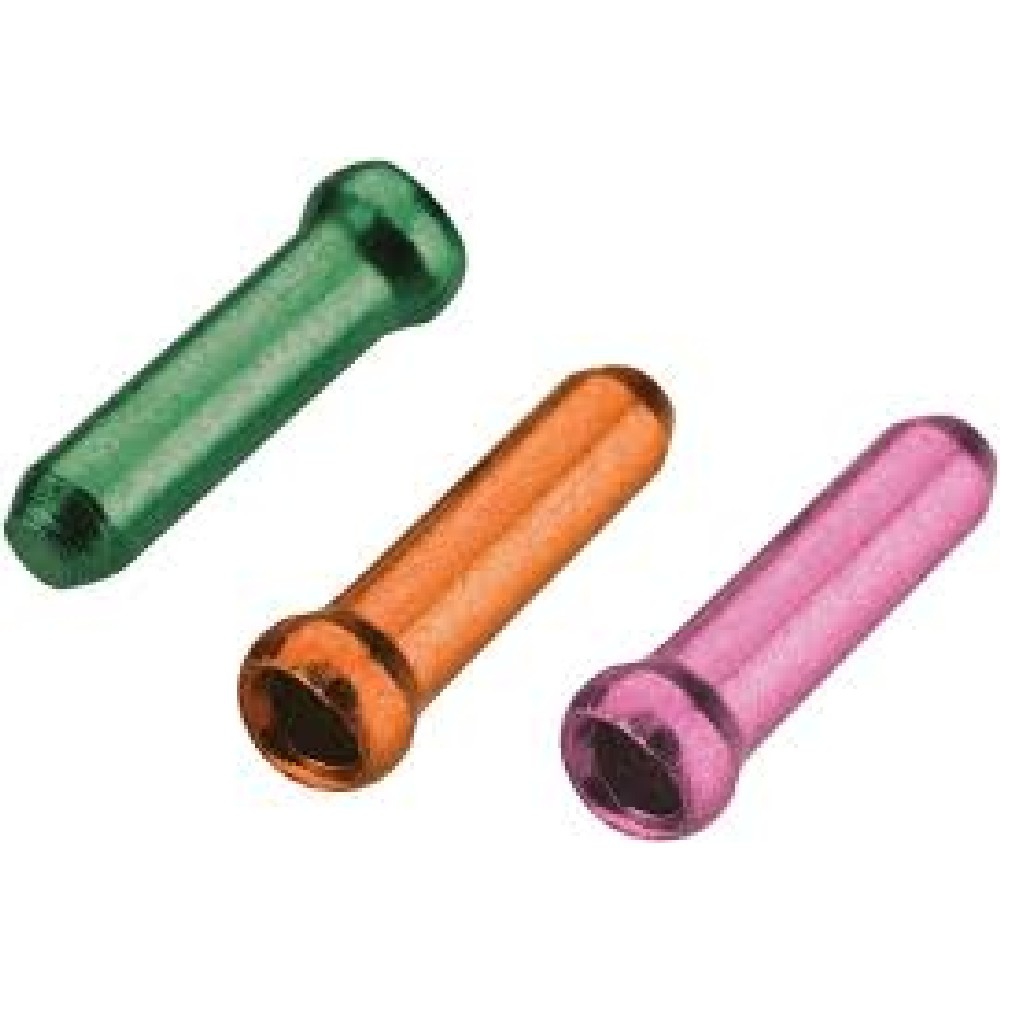 Terminal Cabo de Mudana/freno Jagwire Verde-Naranja-Rosa 90 pcs