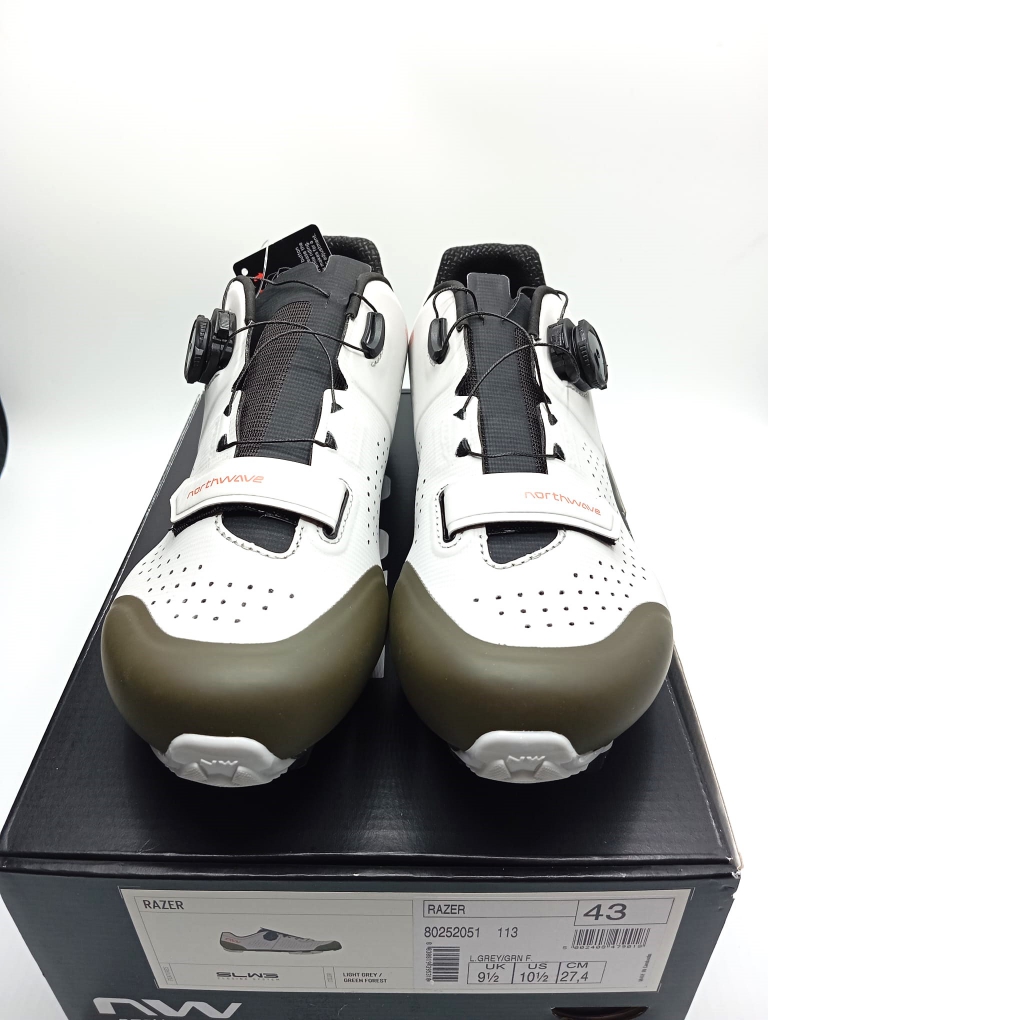 Zapatillas Northwave Razer Gris Claro - Verde Forest