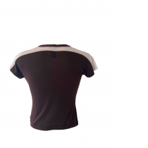 CAMISOLAS M/C IVY MARROM/BRANCO