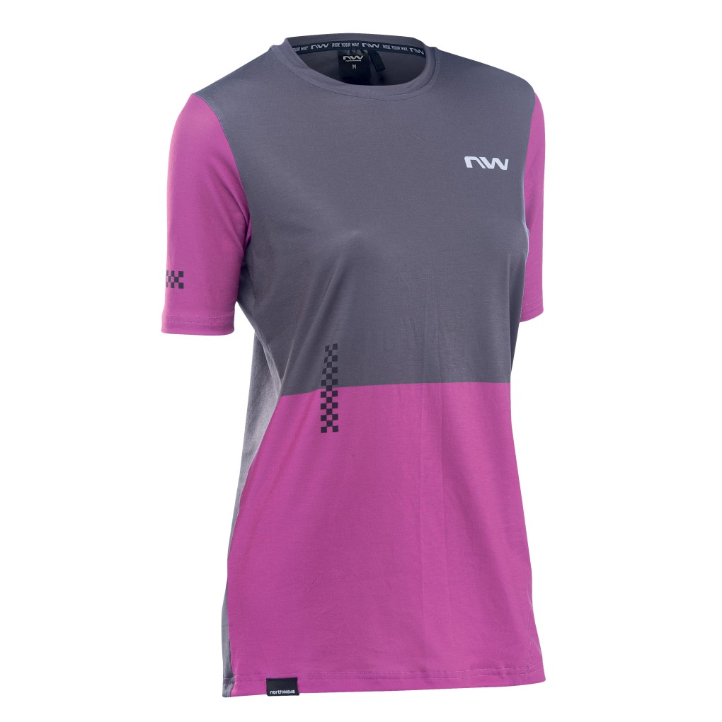 Camisolas m/c XTRAIL 2 WOMAN Cinza Oscuro-Rosa