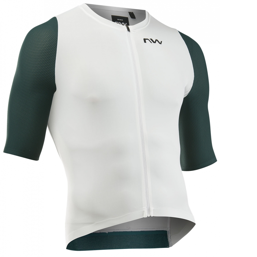 Maillot Northwave manga corta EXTREME EVO Blanco-Petrol