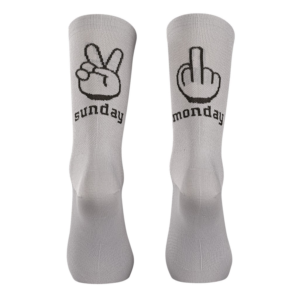 Calcet�n Northwave SUNDAY MONDAY Gris Claro-Verde Forest