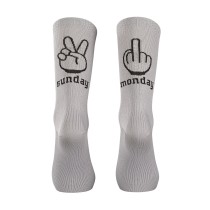 Calcet�n Northwave SUNDAY MONDAY Gris Claro-Verde Forest