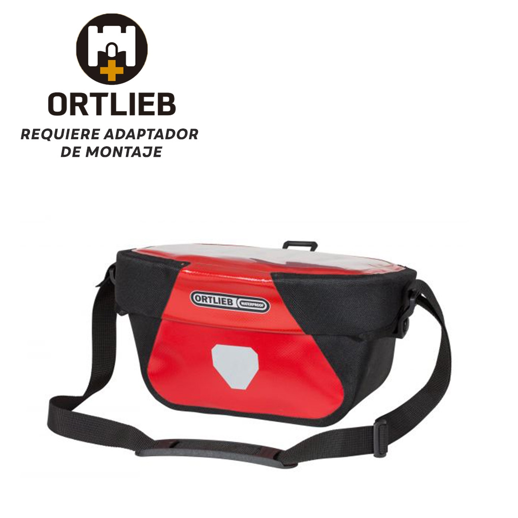 Sacos de guiador Ortlieb Ultimate Six Classic Sem adaptador 5L Vermelho Preto