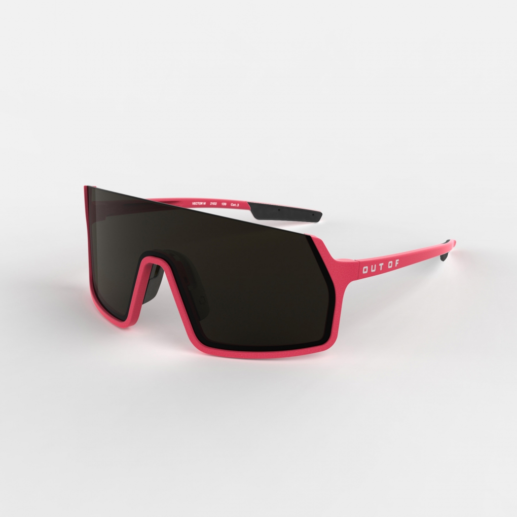 Gafas Deportivas Out Of Vector Hybrid Fluo Rosa Lente Smoke