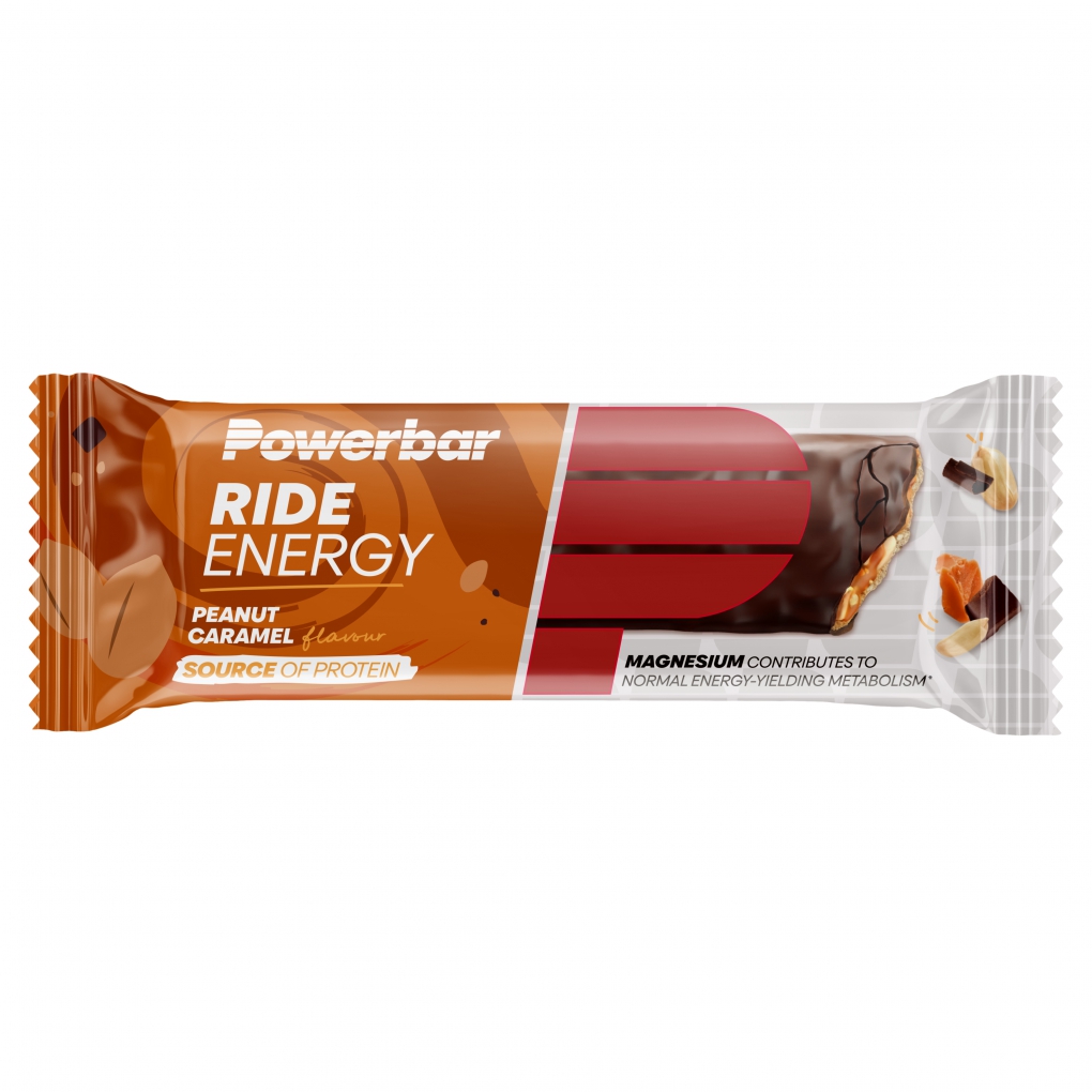 Barras PowerBar Ride Energy Amendoim Caramelo 18 unidades
