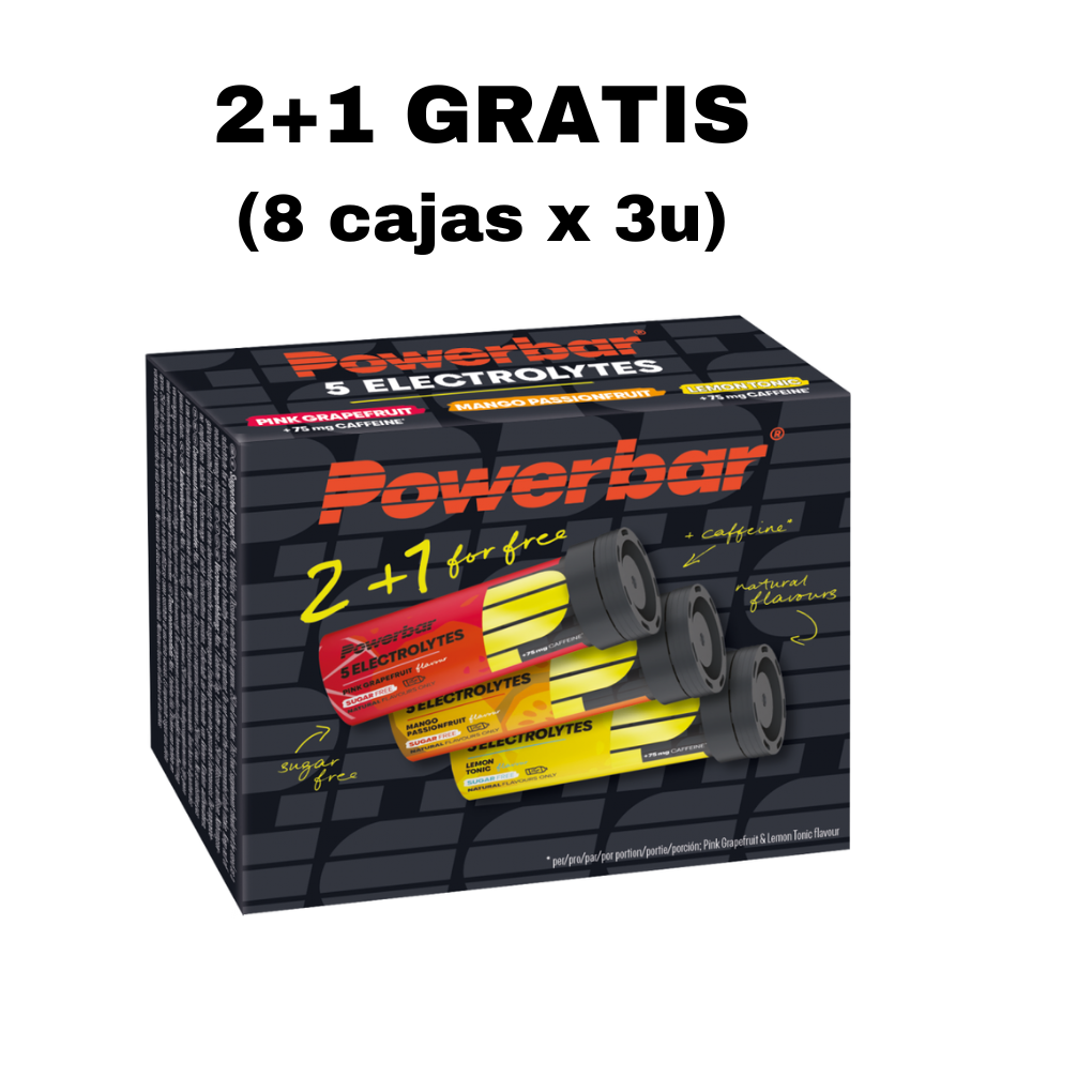 Multipack Tubo PowerBar 5 Electrolitos 8 packs de (2+1 gratis)