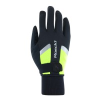 Guante Roeckl Ravensburg 3 Windproof Negro-Amarillo Fluo