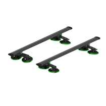 Pro CrossBar Roof Rack Black Treefrog 8 ventosas