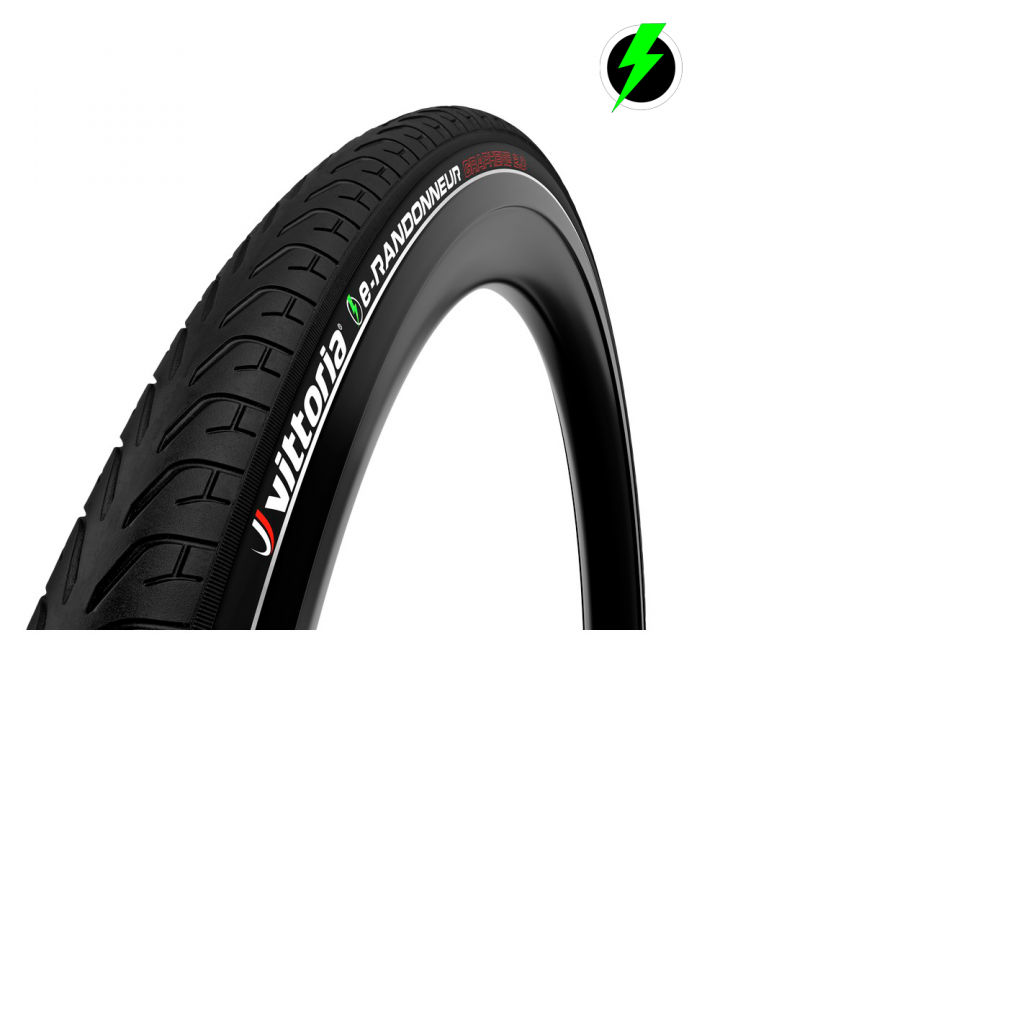 Pneus urban Vittoria E-Randonneur 700x35c Preto Reflectante