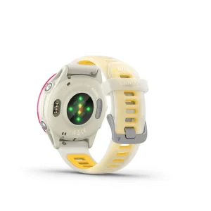 Reloj Garmin Forerunner 570 Aluminio Lila con Correa en Blanco y amarillo 42mm
