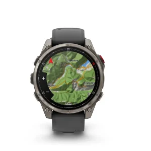 Garmin Fenix 8 Pro - 47mm Amoled Sapphire, titanio con correa de silicona en negro/gris