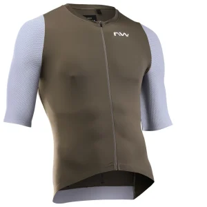 Maillot Northwave manga corta EXTREME EVO Marrón-Gris Hielo