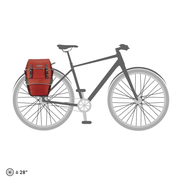 Alforjas Ortlieb BIKE-PACKER PLUS QL2.1 PAR (2x)21L Salsa-dark chili