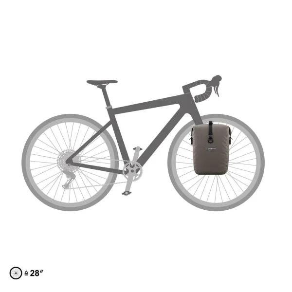Alforja Ortlieb GRAVEL-PACK QL3.1 Individual 14,5L. sin kit de montaje Marrón