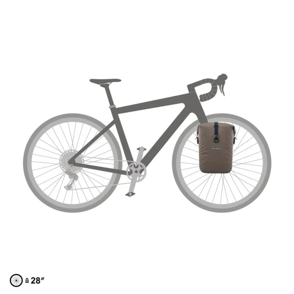 Alforjas Ortlieb Gravel Pack QL2.2 Individual 14,5l. Marrón