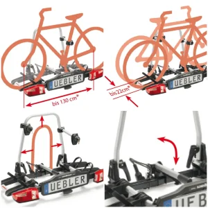 Portabicicletas Plegable Uebler F34 para 3 Bicicletas