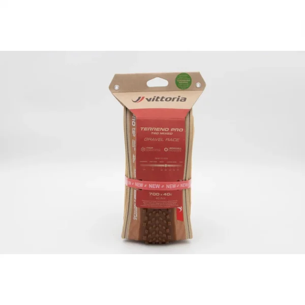 Cubierta Gravel vittoria TERRENO PRO T60 mixed 700X45 TLR Hookless Natural-Brown