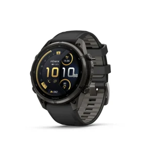 Garmin Fenix 9 Pro – inReach, 47mm Amoled Titanio revesti. de DLC gris carbon correa silicona negro