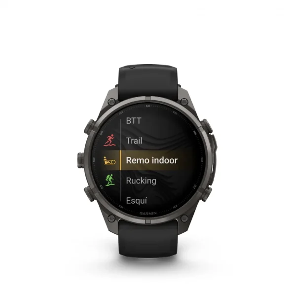 Garmin Fenix 9 Pro – inReach, 47mm Amoled Titanio revesti. de DLC gris carbon correa silicona negro