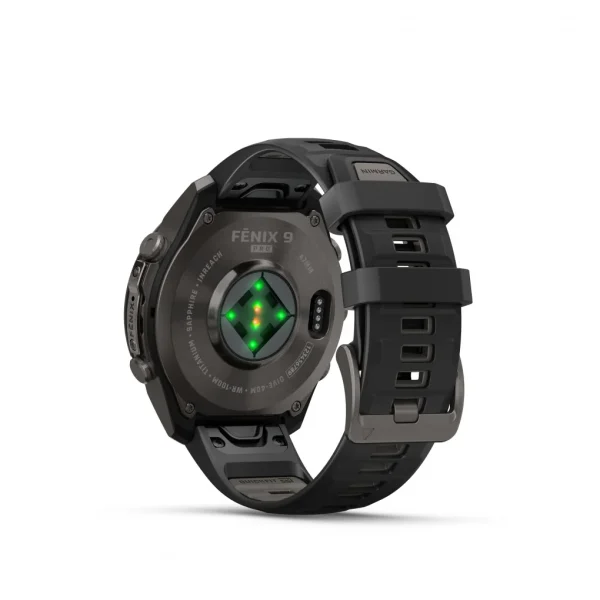 Garmin Fenix 9 Pro – inReach, 47mm Amoled Titanio revesti. de DLC gris carbon correa silicona negro