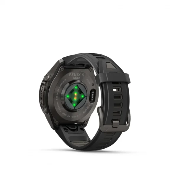 Garmin Fenix 9 Pro – inReach, 43mm Amoled Titanio revesti. de DLC gris carbon correa silicona negro
