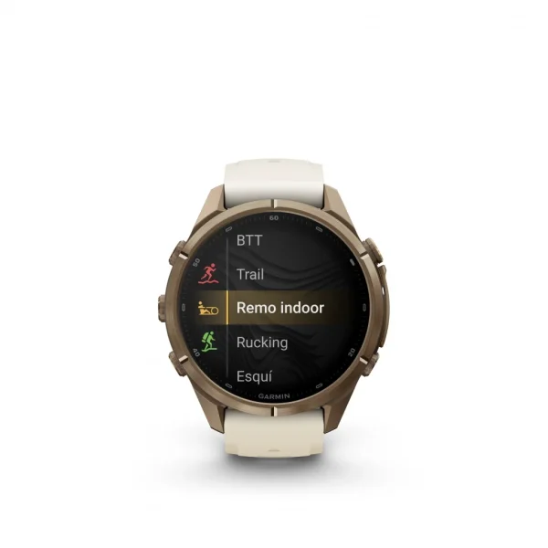 Garmin Fenix 9 Pro – inReach, 43mm Amoled Titanio correa silicona beige/gris