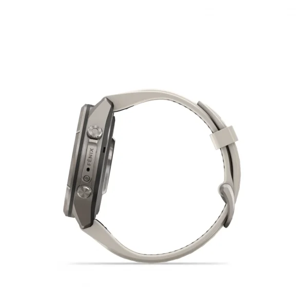 Garmin Fenix 9 Pro – inReach, 43mm Amoled Titanio correa silicona blanco