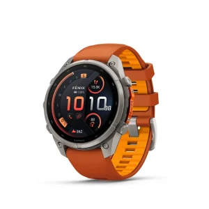 Garmin Fenix 9 Pro – inReach, 47mm Amoled Titanio correa silicona naranja/naranja claro