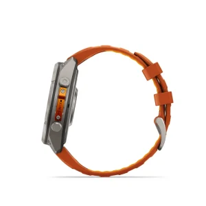 Garmin Fenix 9 Pro – inReach, 47mm Amoled Titanio correa silicona naranja/naranja claro