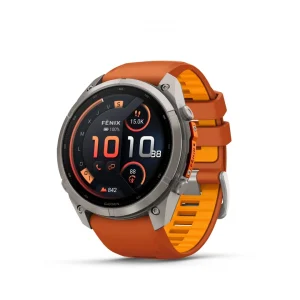 Garmiin Fenix 9 Pro – inReach, 51mm Amoled Titanio correa silicona naranja/naranja claro