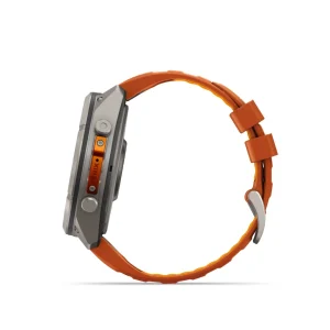 Garmiin Fenix 9 Pro – inReach, 51mm Amoled Titanio correa silicona naranja/naranja claro
