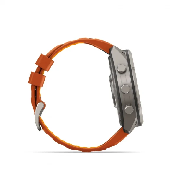 Garmiin Fenix 9 Pro – inReach, 51mm Amoled Titanio correa silicona naranja/naranja claro