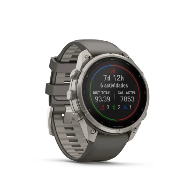 Fenix 9 Pro – inReach, Solar, 47mm Titanio correa silicona gris