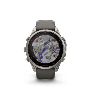 Fenix 9 Pro – inReach, Solar, 47mm Titanio correa silicona gris