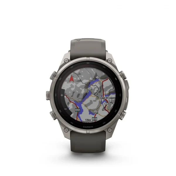 Fenix 9 Pro – inReach, Solar, 47mm Titanio correa silicona gris