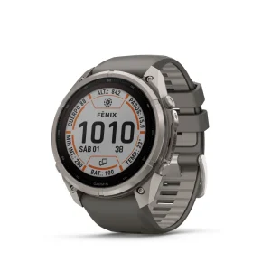 Fenix 9 Pro – inReach, Solar, 51mm Titanio correa silicona gris