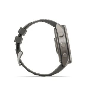 Fenix 9 Pro – inReach, Solar, 51mm Titanio correa silicona gris