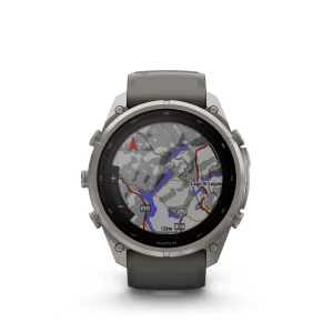 Fenix 9 Pro – inReach, Solar, 51mm Titanio correa silicona gris