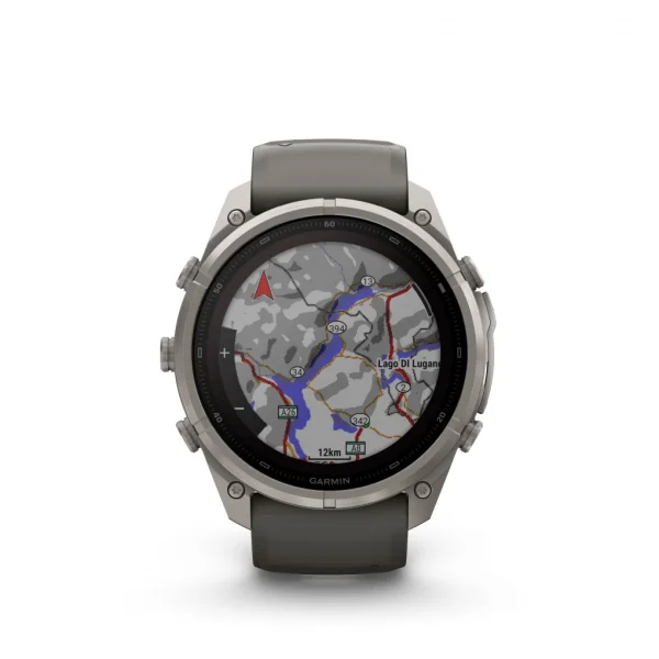 Fenix 9 Pro – inReach, Solar, 51mm Titanio correa silicona gris
